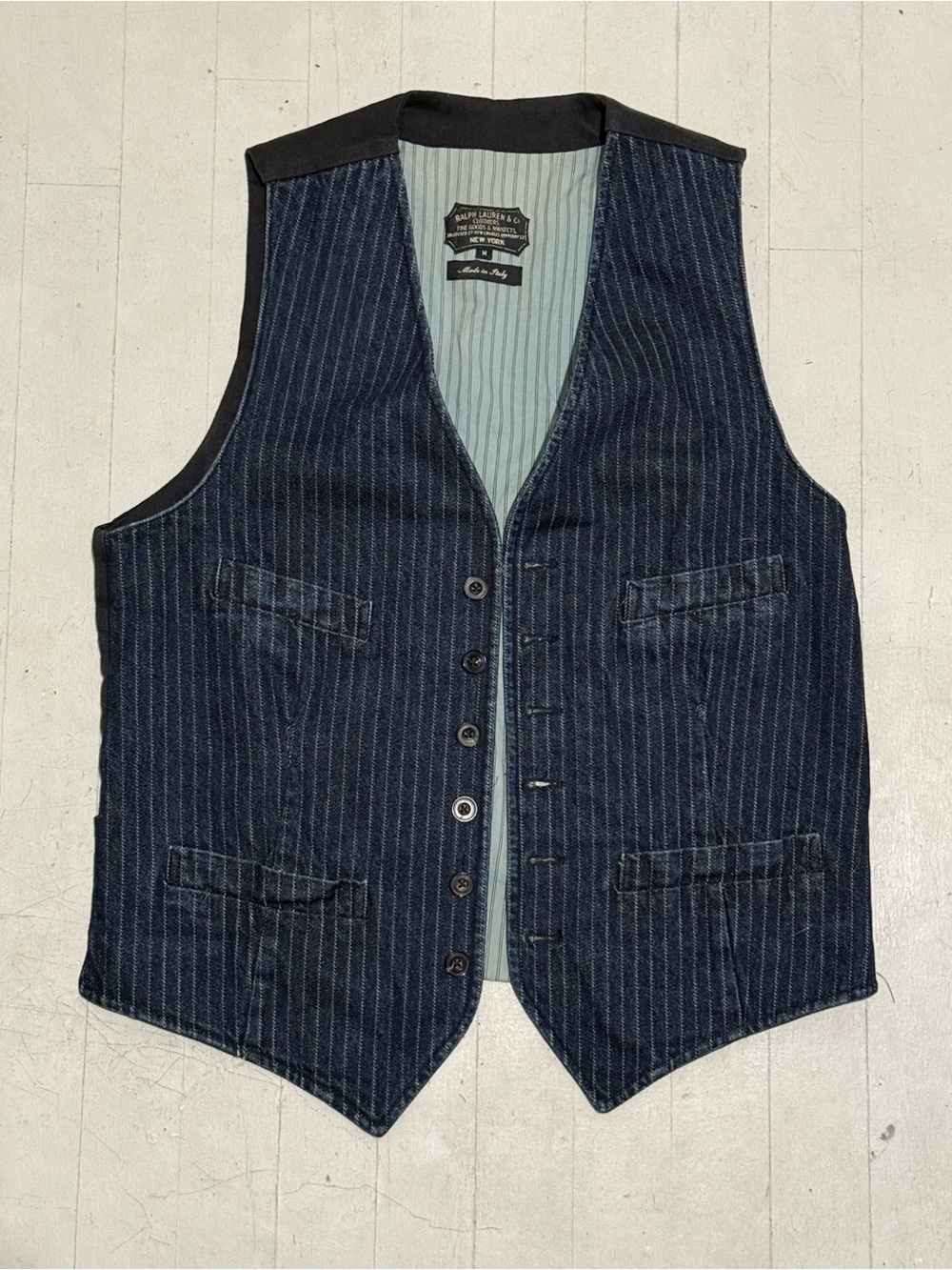 Ralph Lauren Navy Pinstripe Vest